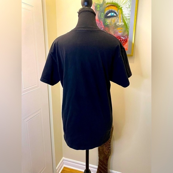 Neff X Disney Mickey Mouse  collab tee in black. Colorful neon graphic & sleeve - Picture 3 of 7